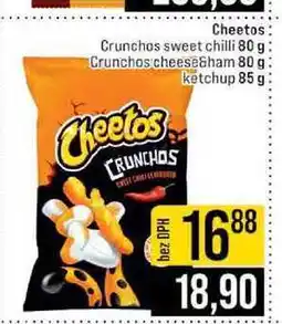 Jip Cheetos Crunchos sweet chilli 80 g Crunchos cheese&ham 80 g ketchup 85 g nabídka