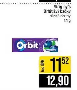 Jip Wrigley's Orbit žvýkačky různé druhy nabídka