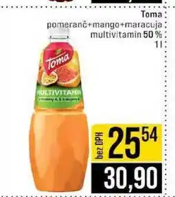 Jip Toma pomeranč+mango+maracuja multivitamin 50% 1l nabídka