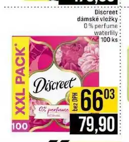 Jip Discreet dámské vložky 0% perfume waterlily 100 ks nabídka
