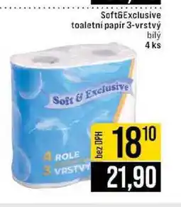 Jip Soft&Exclusive toaletni papir 3-vrstvý bilý 4 ks nabídka