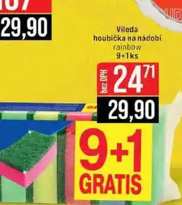 Jip Vileda houbička na nádobí rainbow 9+1ks nabídka