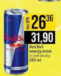 Jip Red Bull energy drink různé druhy nabídka