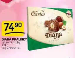 Flop DIANA PRALINKY vybrané druhy nabídka