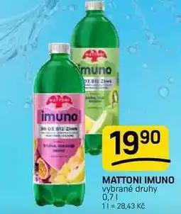 Flop MATTONI IMUNO vybrané druhy nabídka