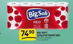 Flop BIG SOFT TOALETNÍ PAPÍR RED 10 rolí | 3vrstvý nabídka