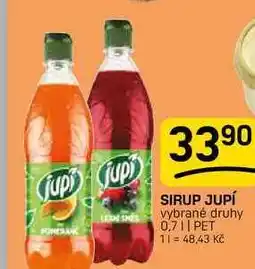 Flop SIRUP JUPÍ vybrané druhy nabídka