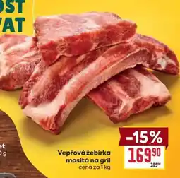 Billa Vepřová žebírka masitá na gril nabídka