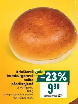 Billa Briošková hamburgerová bulka nabídka