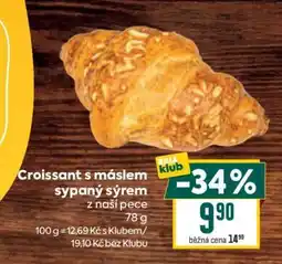 Billa Croissant s máslem sypaný sýrem nabídka