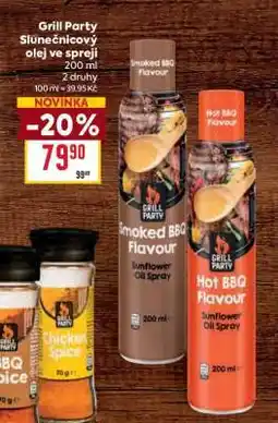 Billa Grill Party Slunečnicový olej ve spreji nabídka