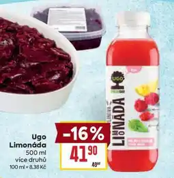 Billa Ugo Limonáda nabídka
