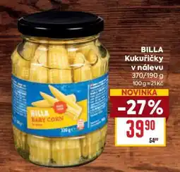 Billa BILLA Kukuřičky v nálevu nabídka