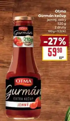 Billa Otma Gurmán Kečup nabídka