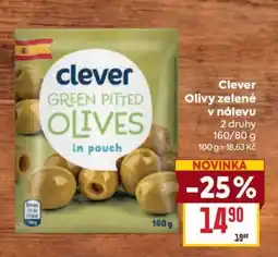 Billa Clever Olivy zelené v nálevu nabídka
