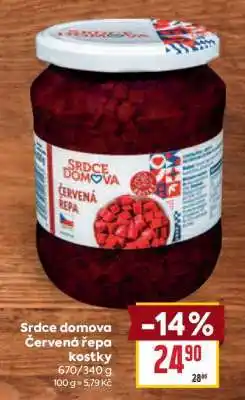 Billa Srdce Domova Červená řepa kostky nabídka