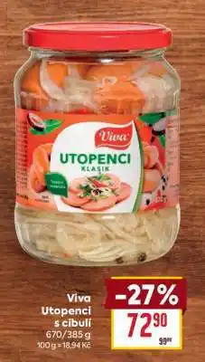 Billa Viva Utopenec s cibulí nabídka