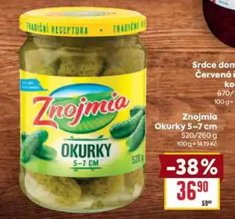 Billa Znojmia Okurky 5–7 cm nabídka