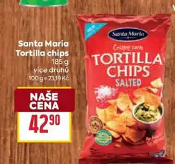 Billa Santa Maria Tortilla chips nabídka