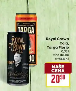 Billa Royal Crown Cola, Targa Florio nabídka