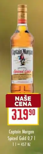 Billa Captain Morgan Spiced Gold 0,7 l nabídka