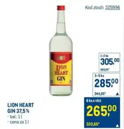 Makro Lion heart gin 37,5% nabídka