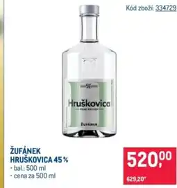 Makro Žufánek hruškovica 45% nabídka