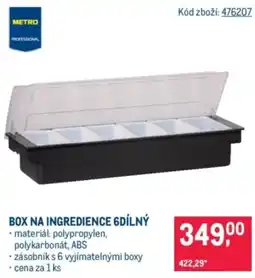 Makro Box na ingredience 6dílný nabídka