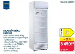 Makro Chladicí vitrína GSC 2350 nabídka