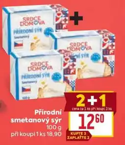 Billa Přírodní smetanový sýr nabídka