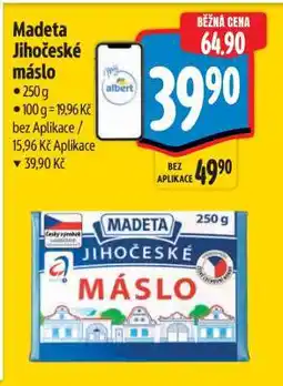 Albert Madeta Jihočeské máslo nabídka