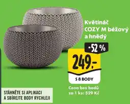 Albert Květináč COZY M béžový a hnědý nabídka