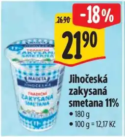 Albert Jihočeská zakysaná smetana 11 % nabídka