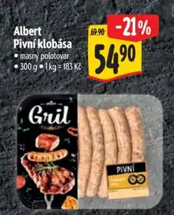 Albert Albert Pivní klobása nabídka