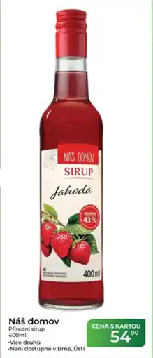 Tamda Foods Náš domov Přírodní sirup nabídka