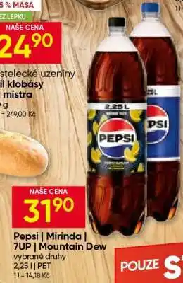Hruška Pepsi Mirinda 7UP, Mountain Dew nabídka
