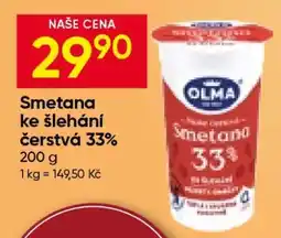 Hruška Smetana ke šlehání čerstvá 33% nabídka