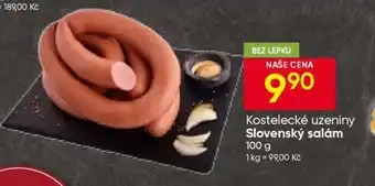 Hruška Kostelecké uzeniny Slovenský salám nabídka