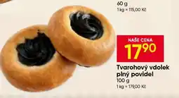 Hruška Tvarohový vdolek plný povidel nabídka