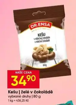 Hruška Kešu | želé v čokoládě nabídka