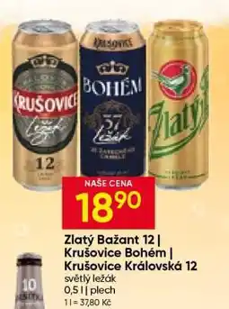 Hruška Zlatý Bažant 12 | Krušovice Bohem | Krušovice Královská 12 nabídka
