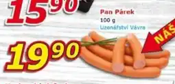 ESO MARKET Pan párek nabídka