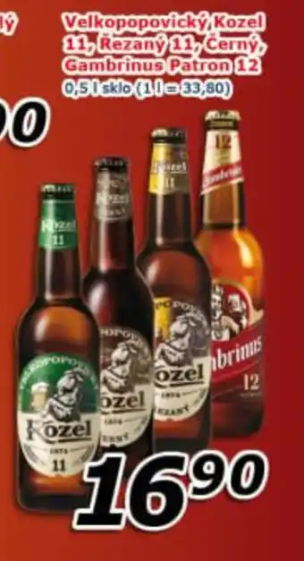 ESO MARKET Velkopopovicky kozel 11, rezaný 11, černý gambrinus patron 12 nabídka