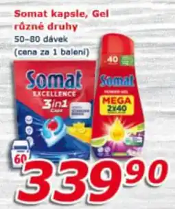 ESO MARKET SOMAT Kapsle, gel různé druhy nabídka