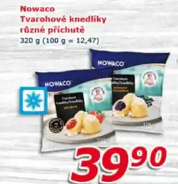 ESO MARKET NOWACO Tvarohové knedlíky různé příchutě nabídka