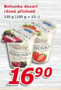 ESO MARKET BOHUNKA Dezert různé příchutě nabídka