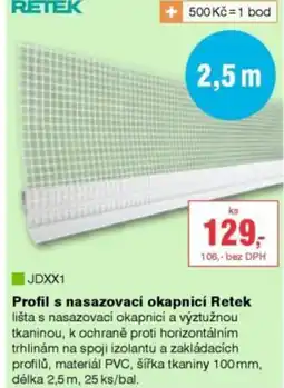 DEK Profil s nasazovací okapnicí Retek nabídka