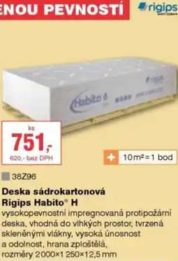 DEK Deska sádrokartonová Rigips Habito® H nabídka