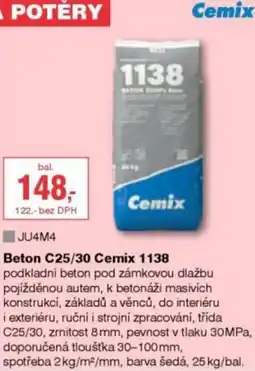 DEK Beton C25/30 Cemix 1138 nabídka