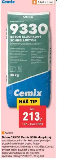 DEK Beton C25/30 Cemix 9330 sloupkový nabídka